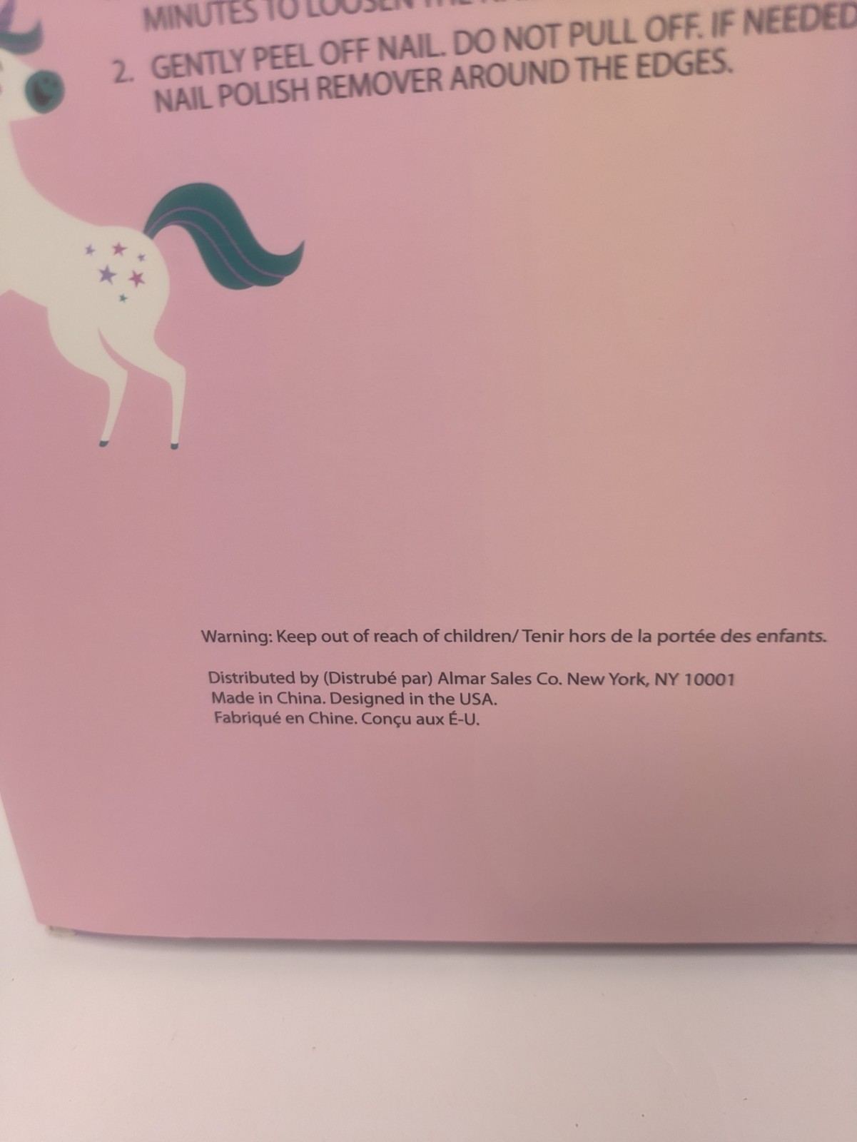 Unicorn 7-Day Acrylic 84 Press On Nail Kit And Matching Bath Bomb Girls Gift Set