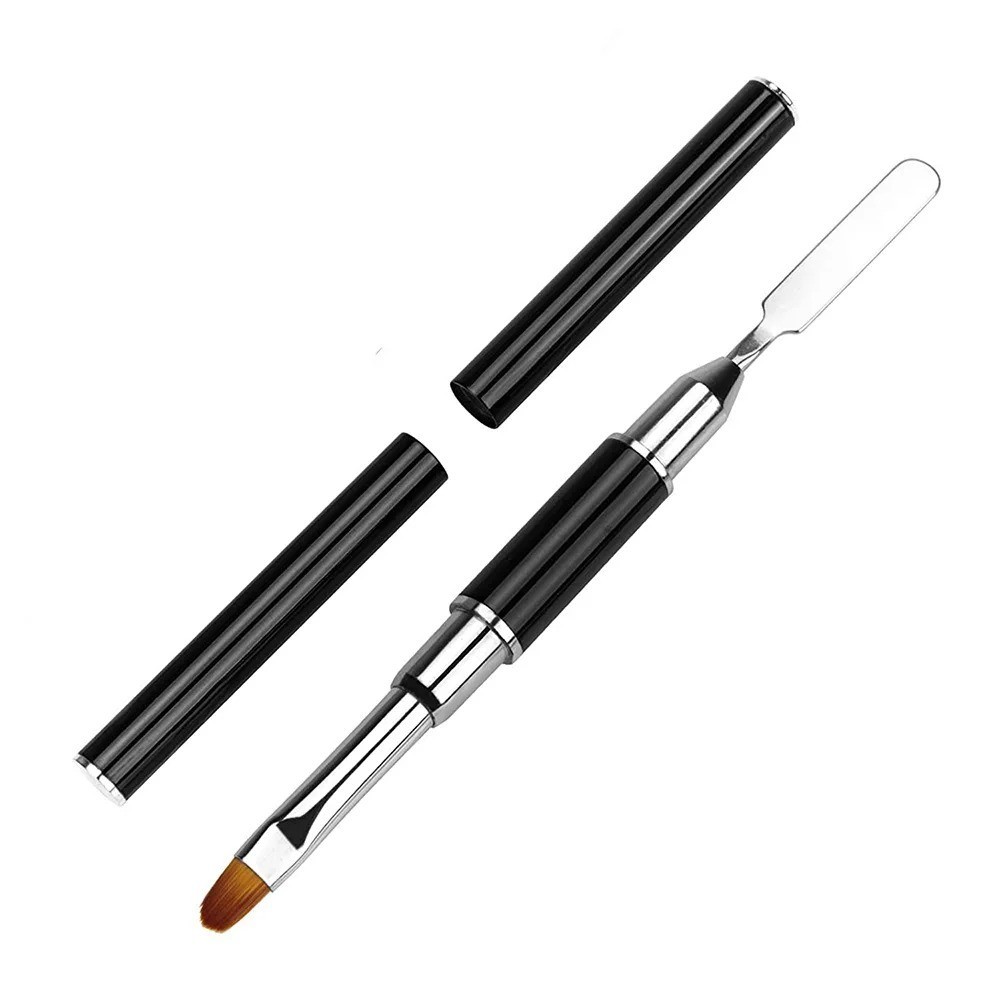 2 in 1 PolyGel Nail Brush Spatula Dual End Gel Builder Application Tool