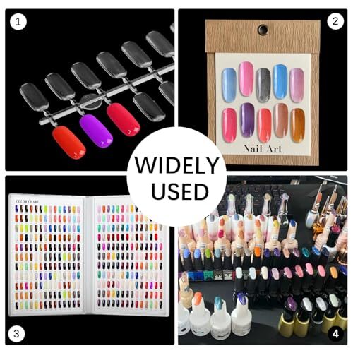 360PCS Flat Square Nail Tips for Nail Color Display Book, Nail Color 360pcs