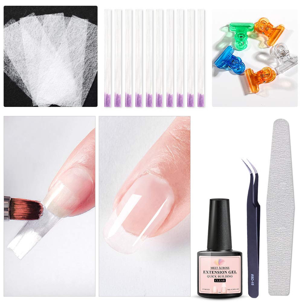 Fiberglass Nail Extension Kit with Building Gel Magical Silk Fiberglass Nail …