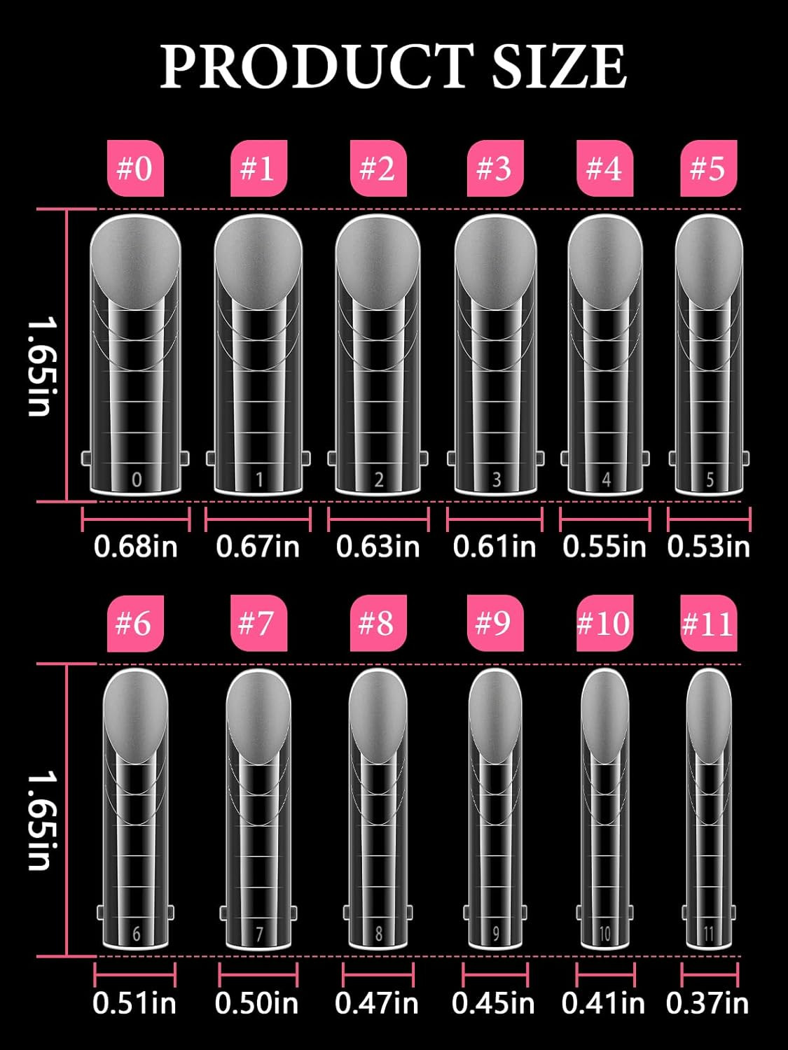 Poly Gel Nail Forms for Toes, Long Square Dual Forms, Toe Pedi Nail Extension Re