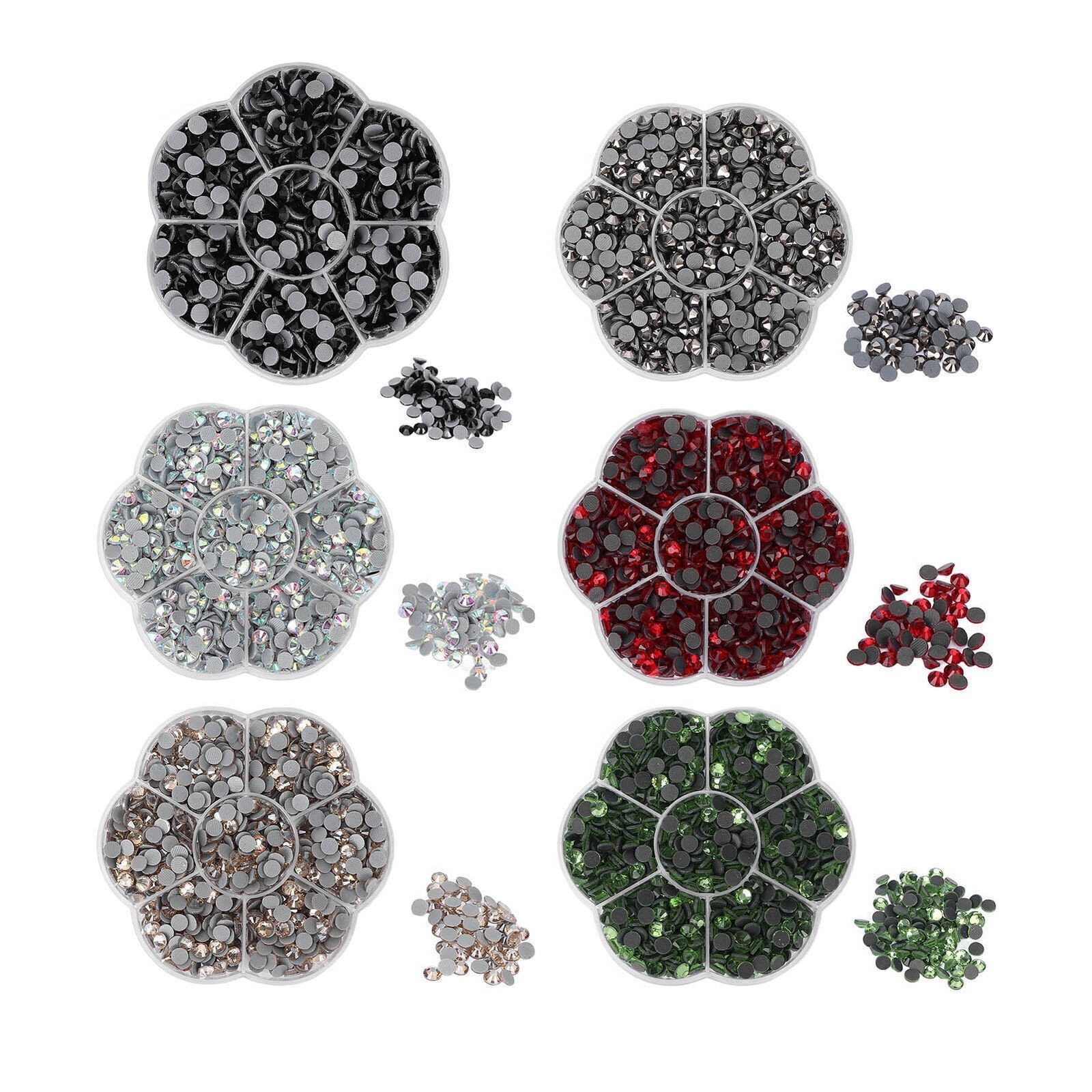 1000Pcs Rhinestones Shiny Transparent Decorative Nail Art Supplies for Girls