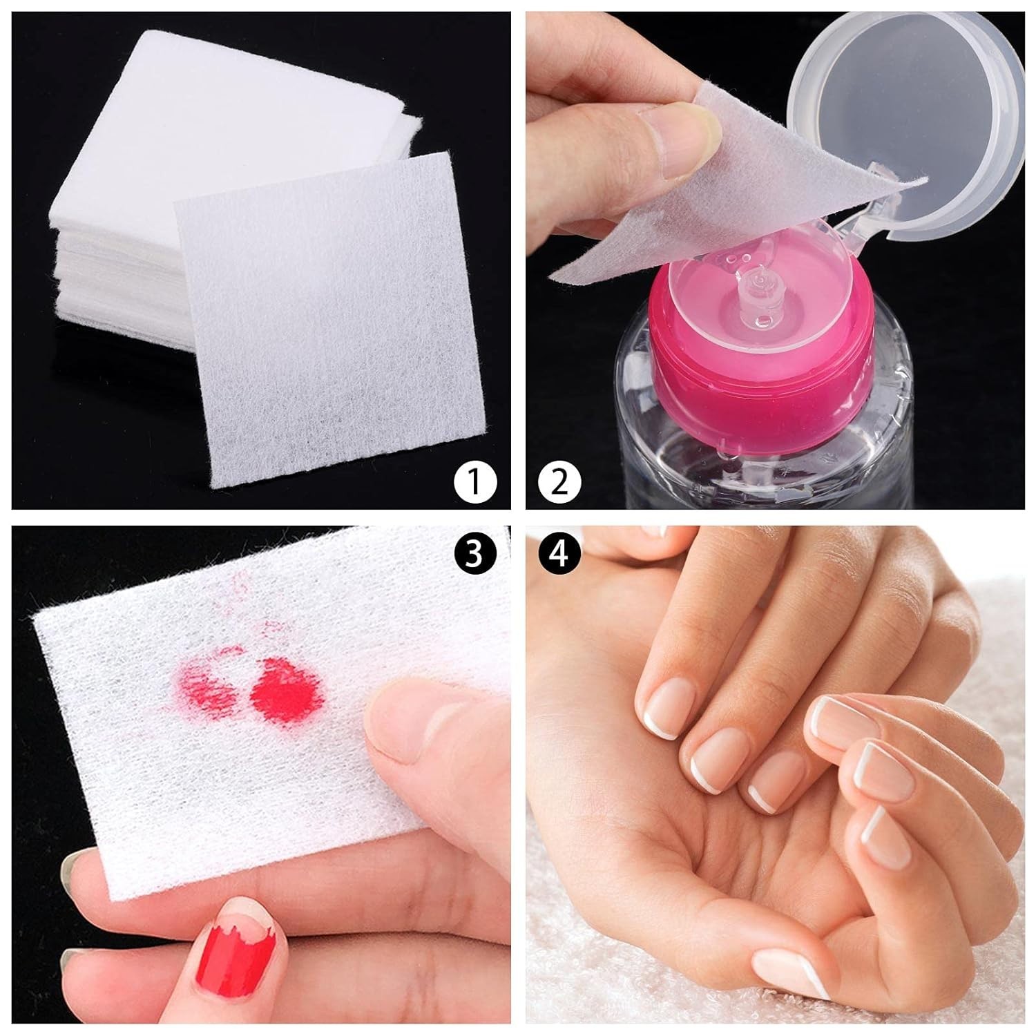 650 Lint Free Nail Wipes – Gentle Gel Polish Remover, No Skin Irritation