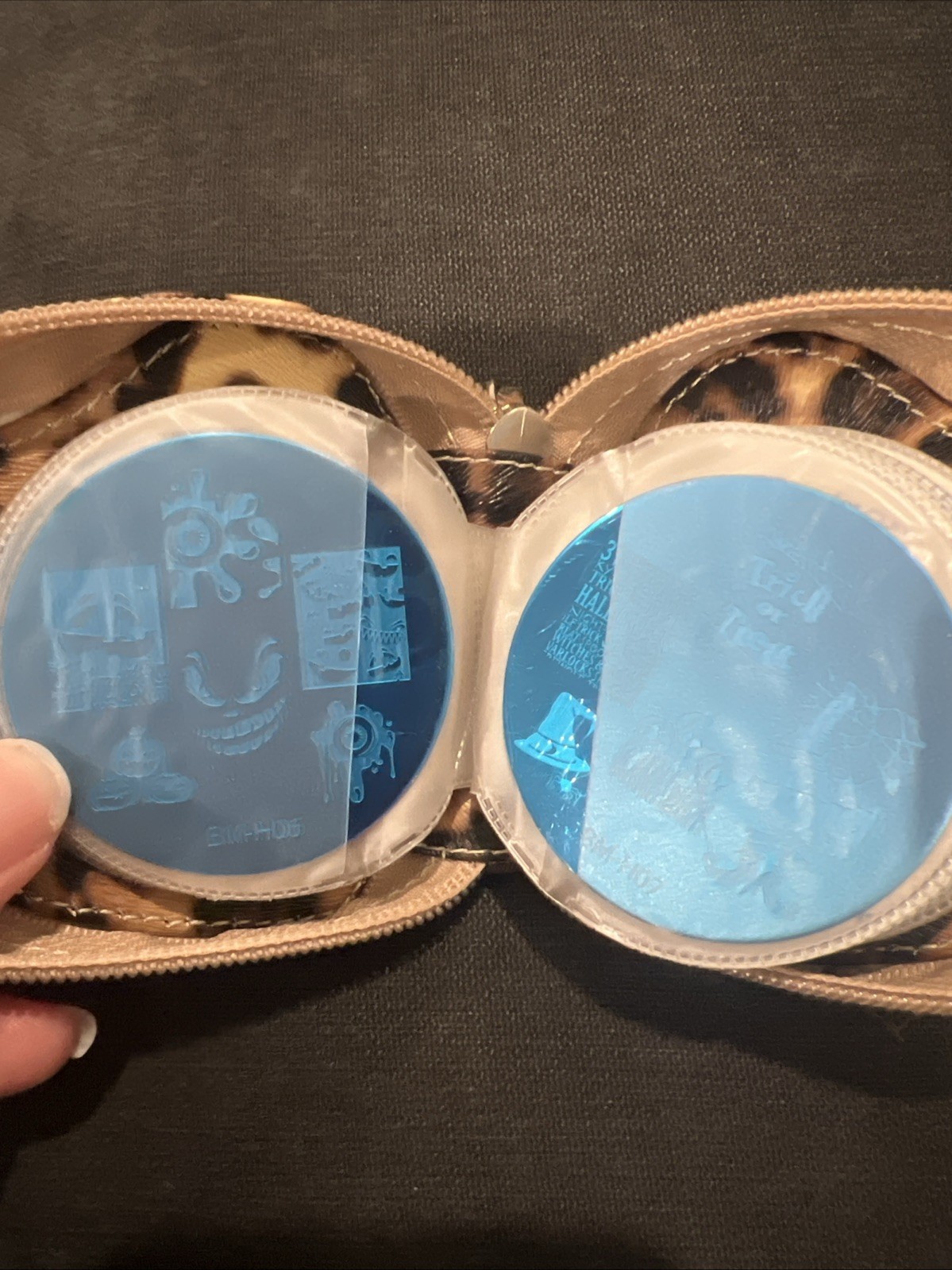 Bundle Monster Maniology Nail Stamp Round Plates In Storage Holder Lot 26