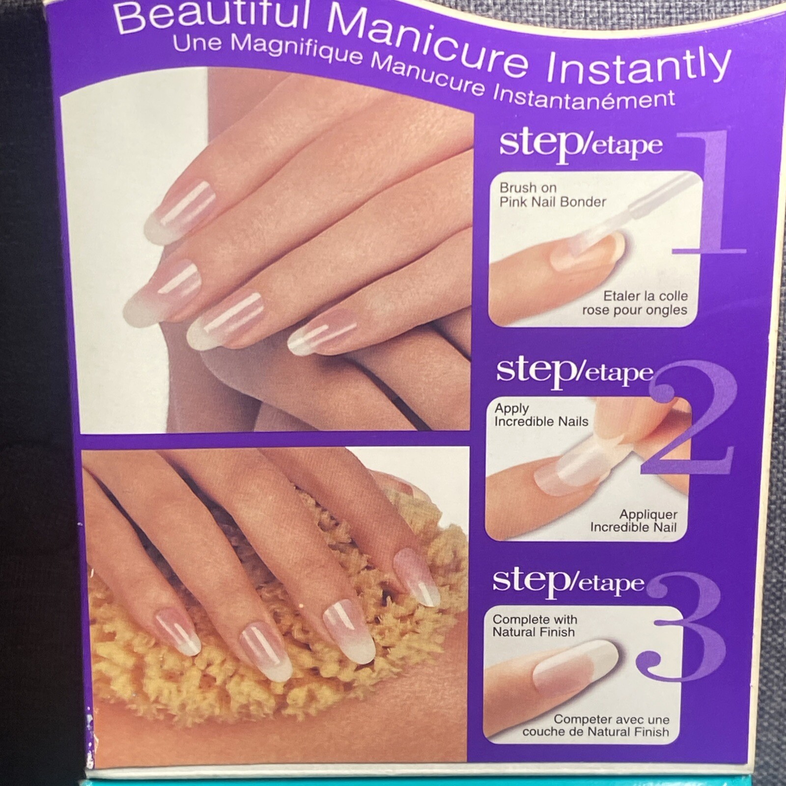 NAILENE Incredible Nails Kit 40 Full Cover Instant Nails Manicure Oval USA
