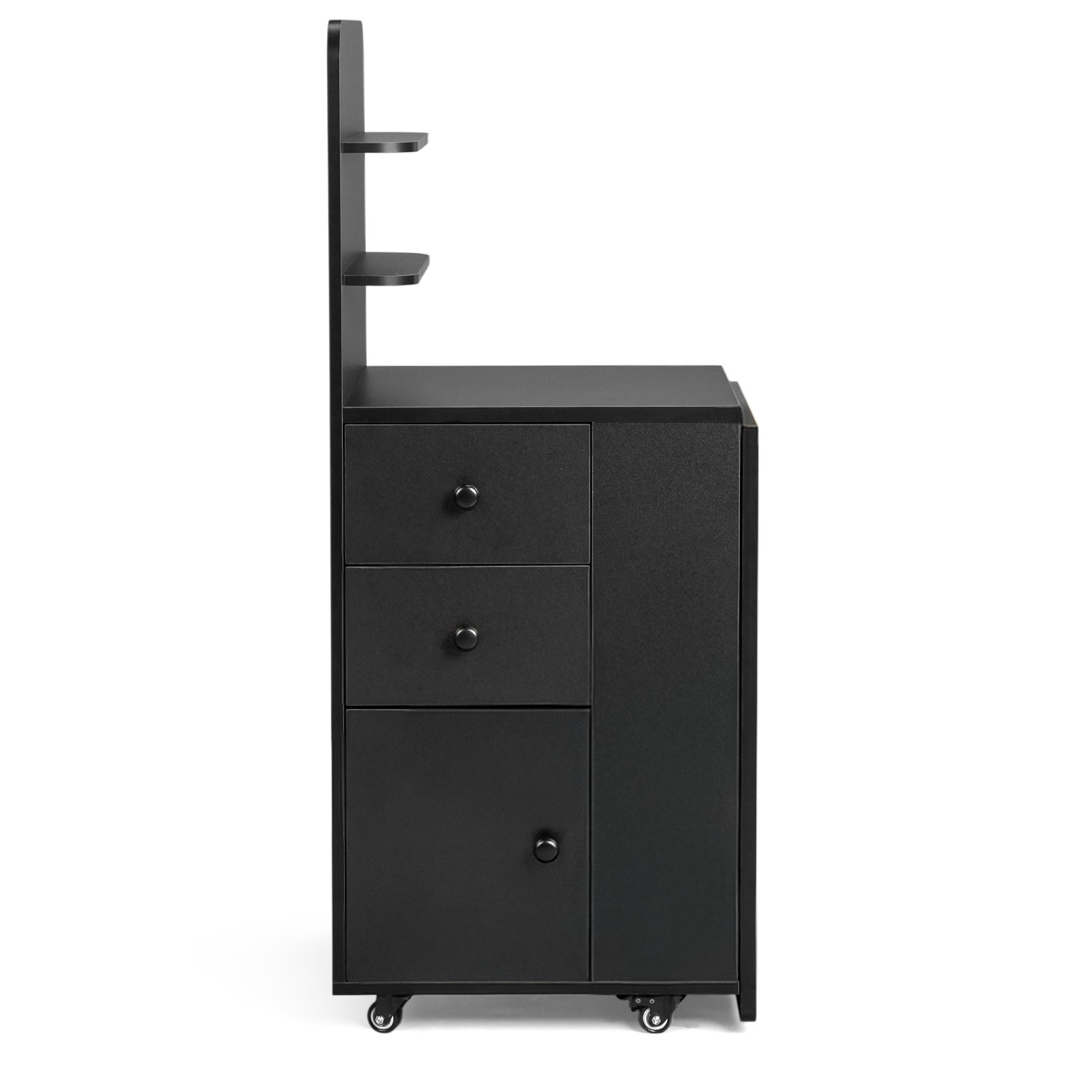 All-in-One Foldable Nail Table with Electric Dust Collector, Cabinet, Wrist Rest