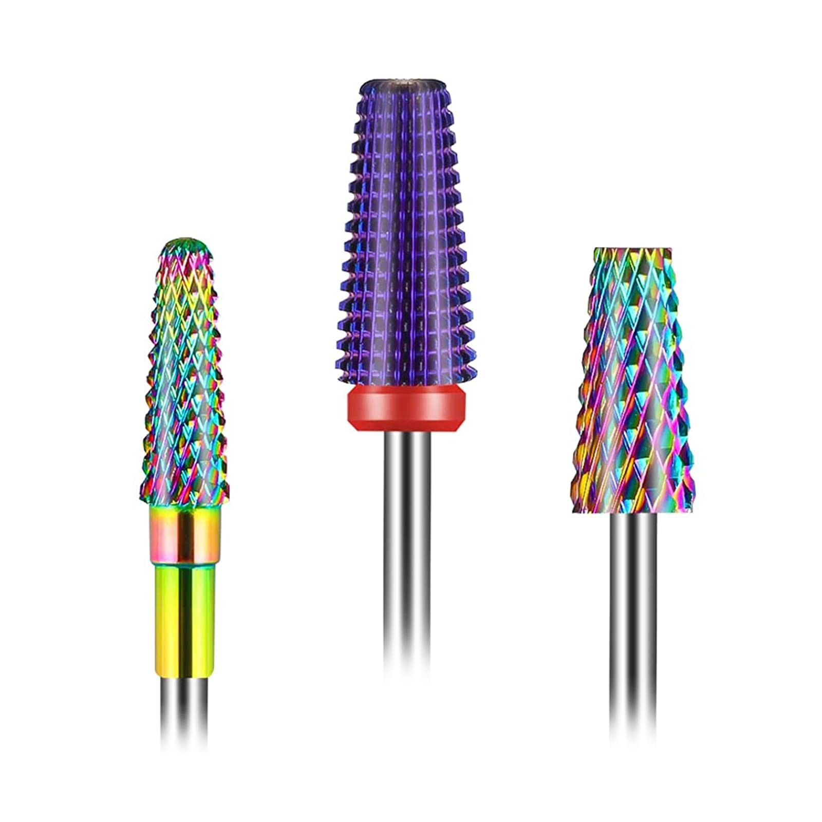 [Upgraded]Depvko 3Pcs Nail Drill Bits Set for Nails 3/32 Inches, 5 in 1 Taper…
