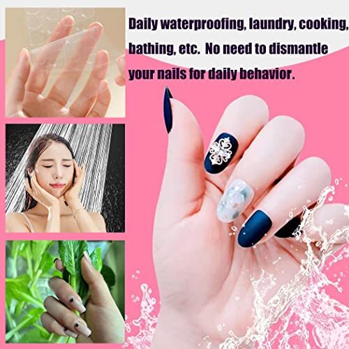 Thin Breathable Adhesive Tabs Fake Nail Glue Sticker 10 Sheets Super 240 Pcs
