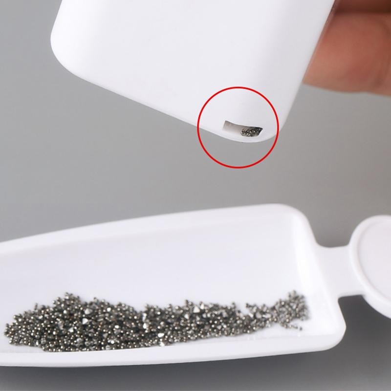 Nail Art Glitter Powder Sequins Set Double Layer Manicure Tool Rhinestones Gems
