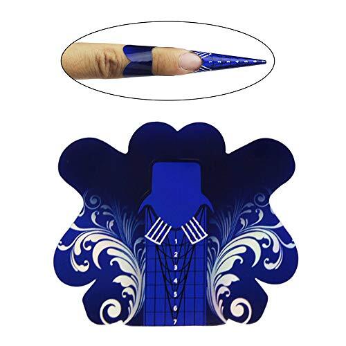 100PCS Stiletto Nail Tips Laser Nail Forms Gel Polish Extension Forms Acrylic