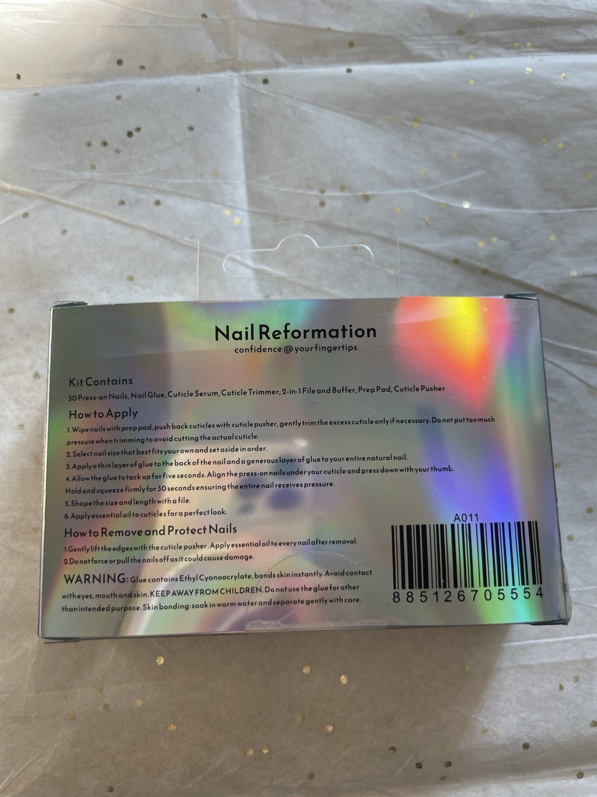 Salon Quality Nail Reformation 30 Pieces Of Press On Nail Set A011