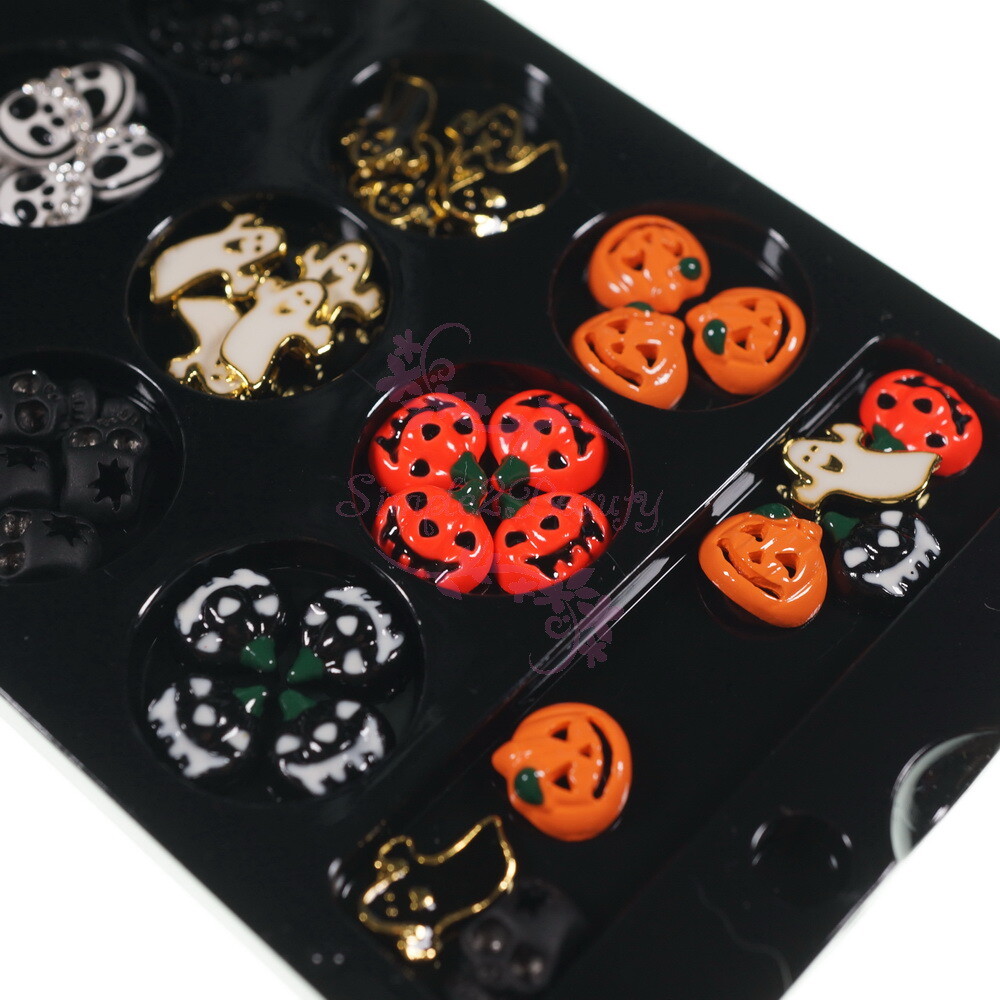 Pumpkin Skull Halloween Series Design Nail Art Alloy Charms Manicure Decor