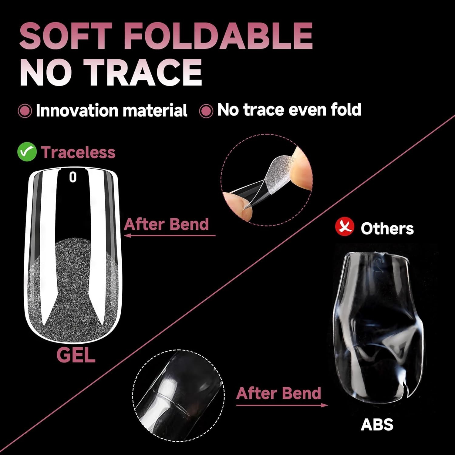 312pcs Medium Square Gel Nail Tips – Half Matte False Acrylic for Salon Quality