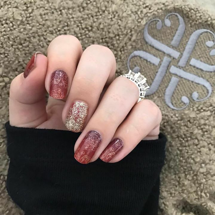Jamberry Nail Wrap ~ FULL or HALF SHEET ~ AUTUMN ROMANCE Rare Valentine Ombre