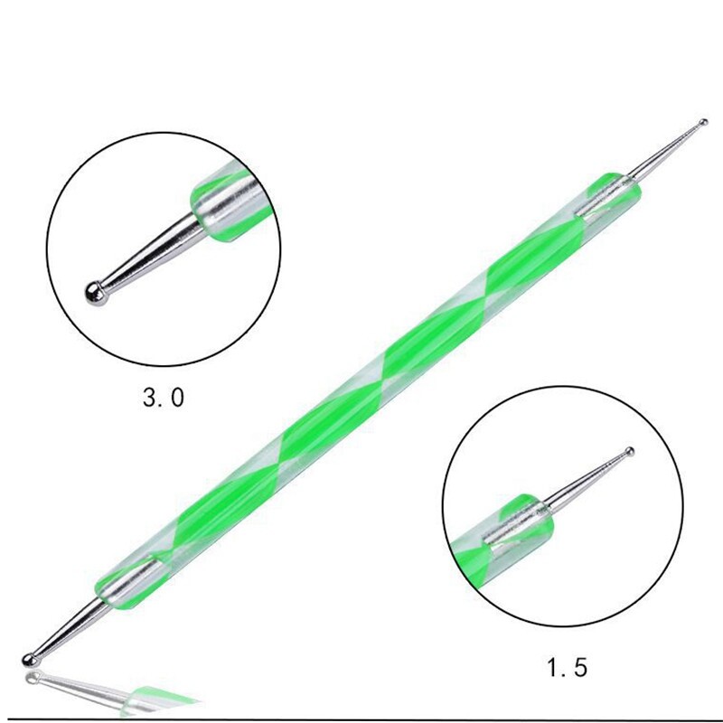 Marbleizing Nail 5x Set Manicure Pen Tool Painting Pen Crystal Art Dotting Kit