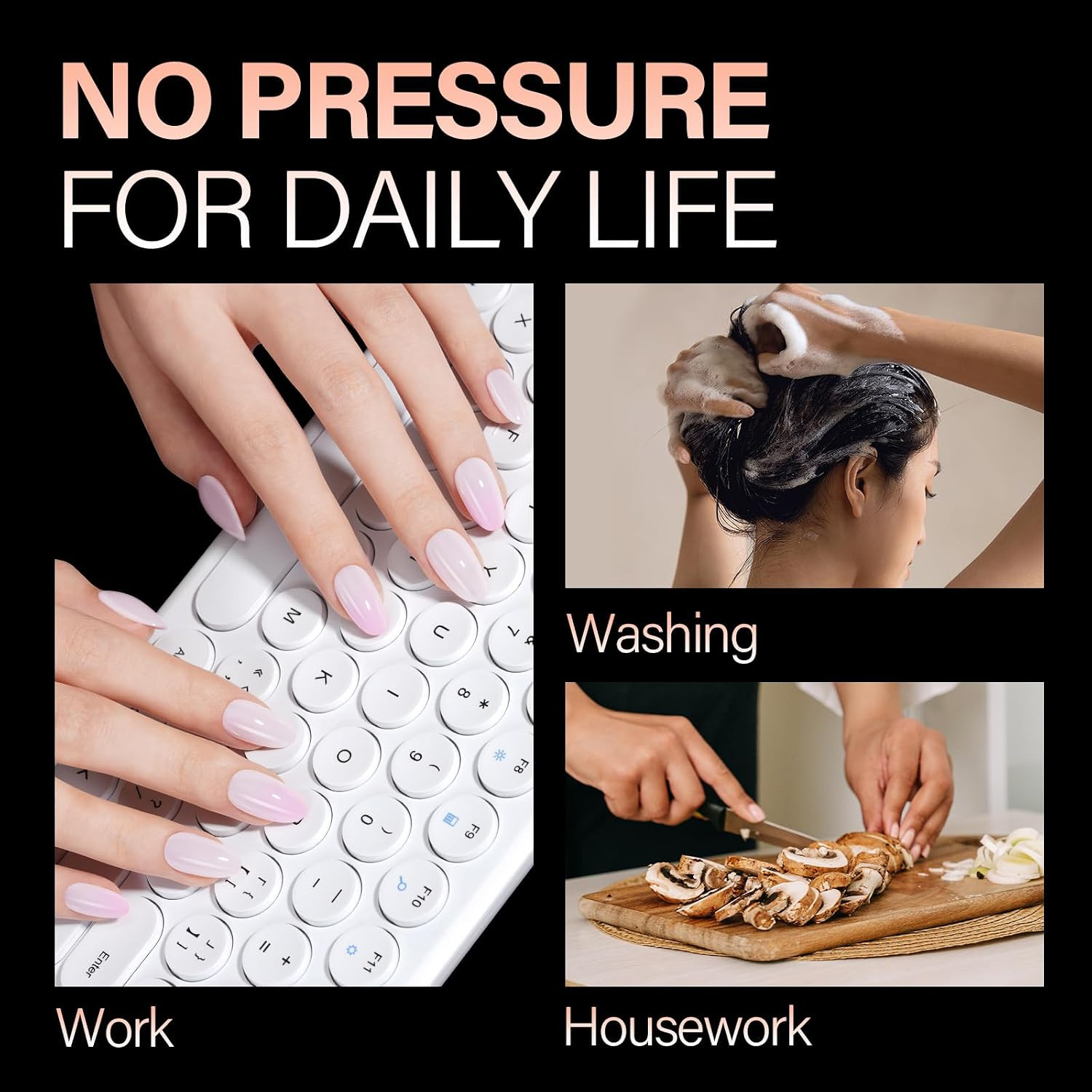 Short Oval round Nails 504PCS Clear Gel Tips | Press On, Full Cover, Fake Gelly