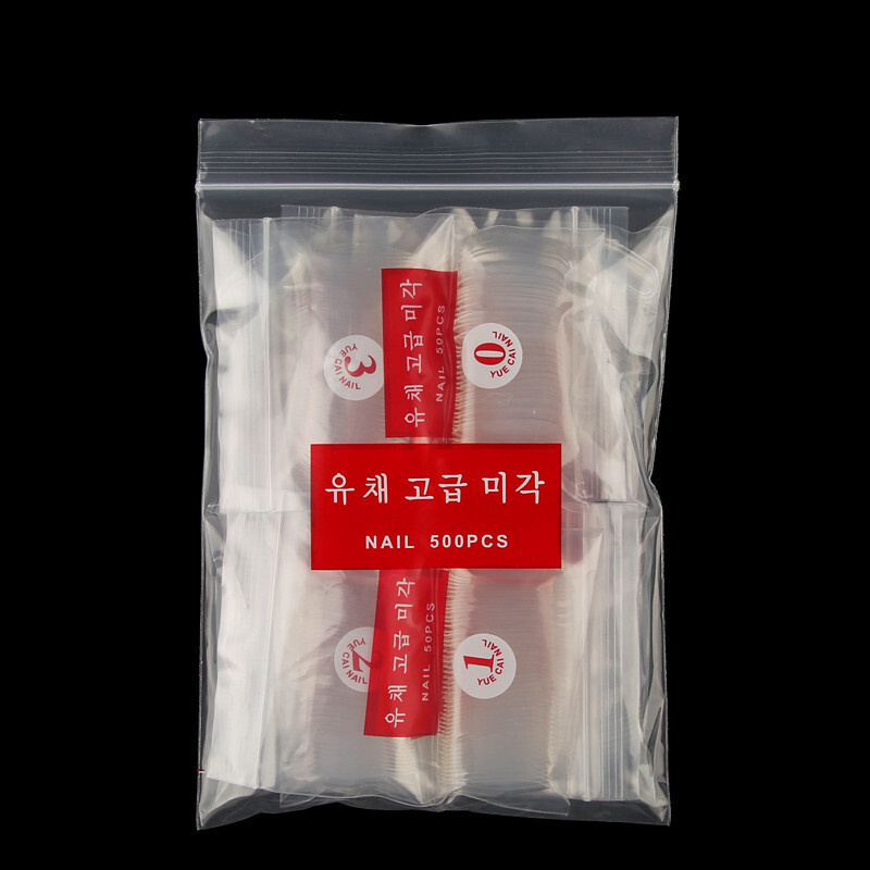500pcs Acrylic False Nail Tips Full Cover Oval Round Fake Nail Art Manicure DIY