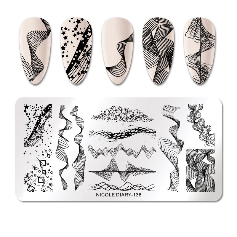 Nail Art Stamping Template – Fruit Flower Nail Stencil Manicure Accessories 1pc
