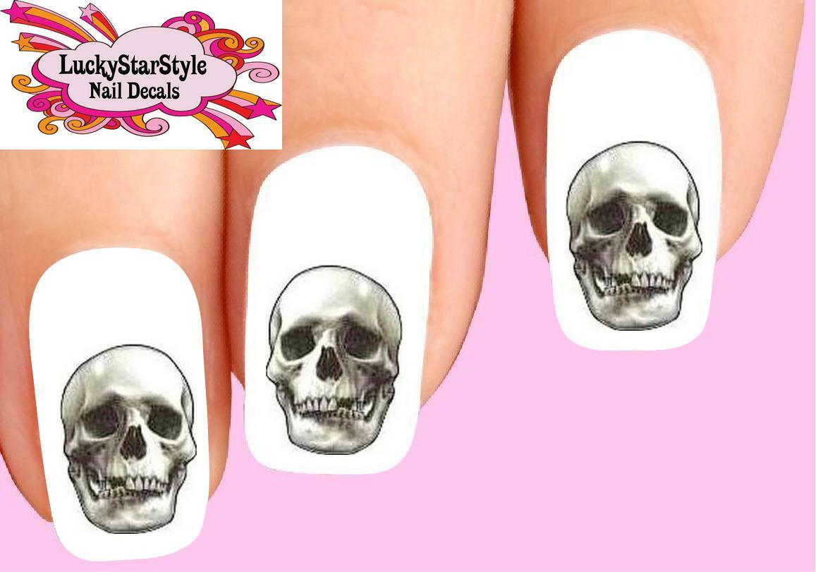 Waterslide Skulls Nail Decals Set of 20 – 1 Skull