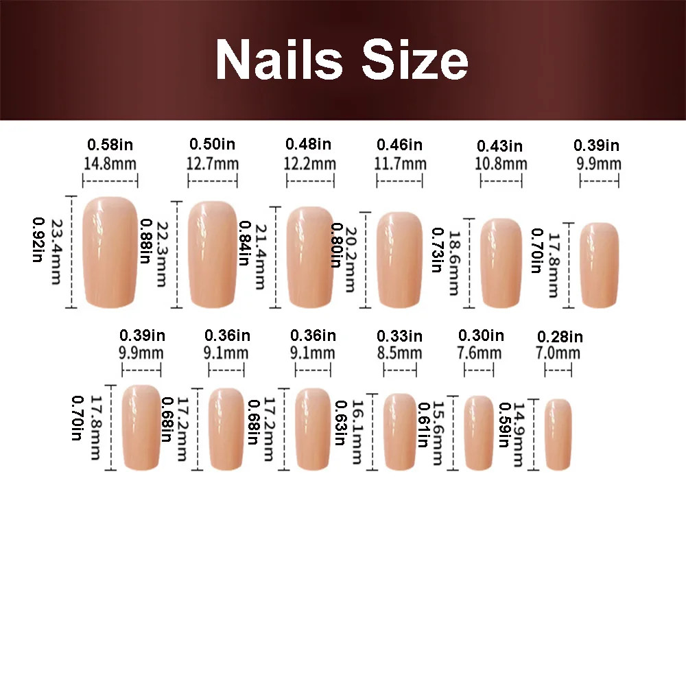 Purple Blue Pink Electric Plated Press On Nails Short Medium Glossy Square Fake