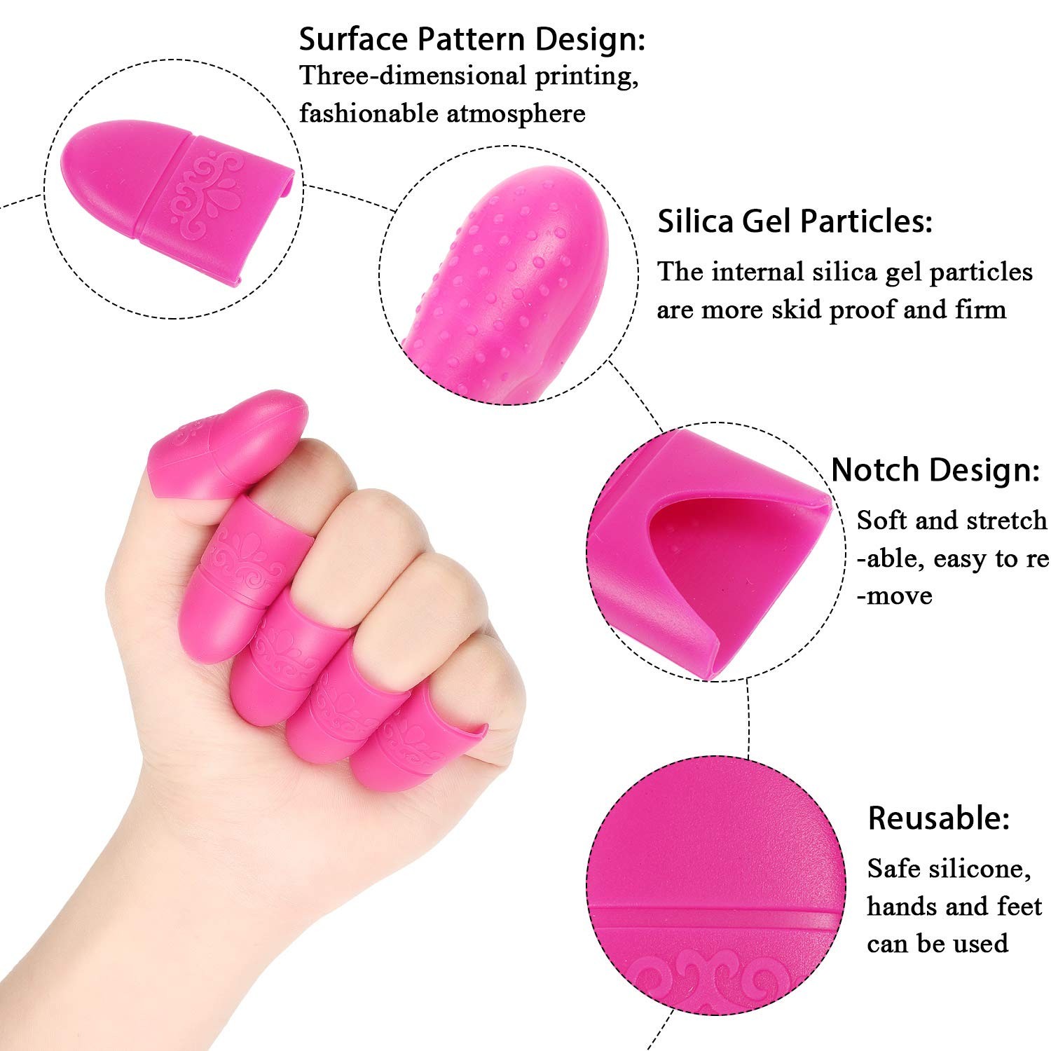Boao 30 Pieces Silicone Nail Art Soak off Cap Clips, 30 Count (Pack of 1)