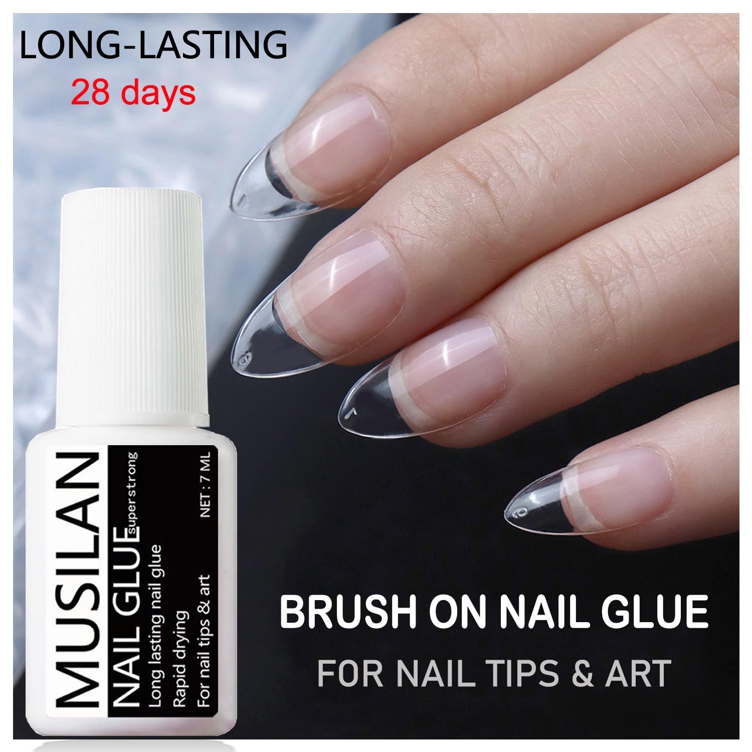 Nail Glue for Press On Nails, Professional Nail Tip Glue, Super Strong Nail G…