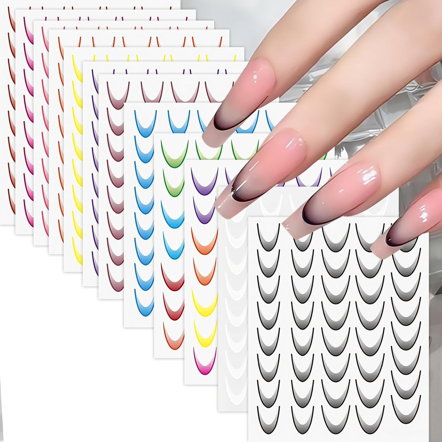 2 Sheets Flower Nail Stickers for Nail Art 5D Embossed Nail Decals Hibiscus Self