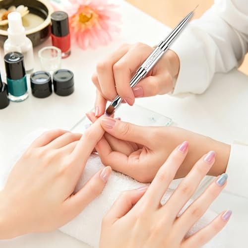 Starfa 1Pcs Builder Gel Brush Dual Ended Nail Art Brush for Polygel | Dual