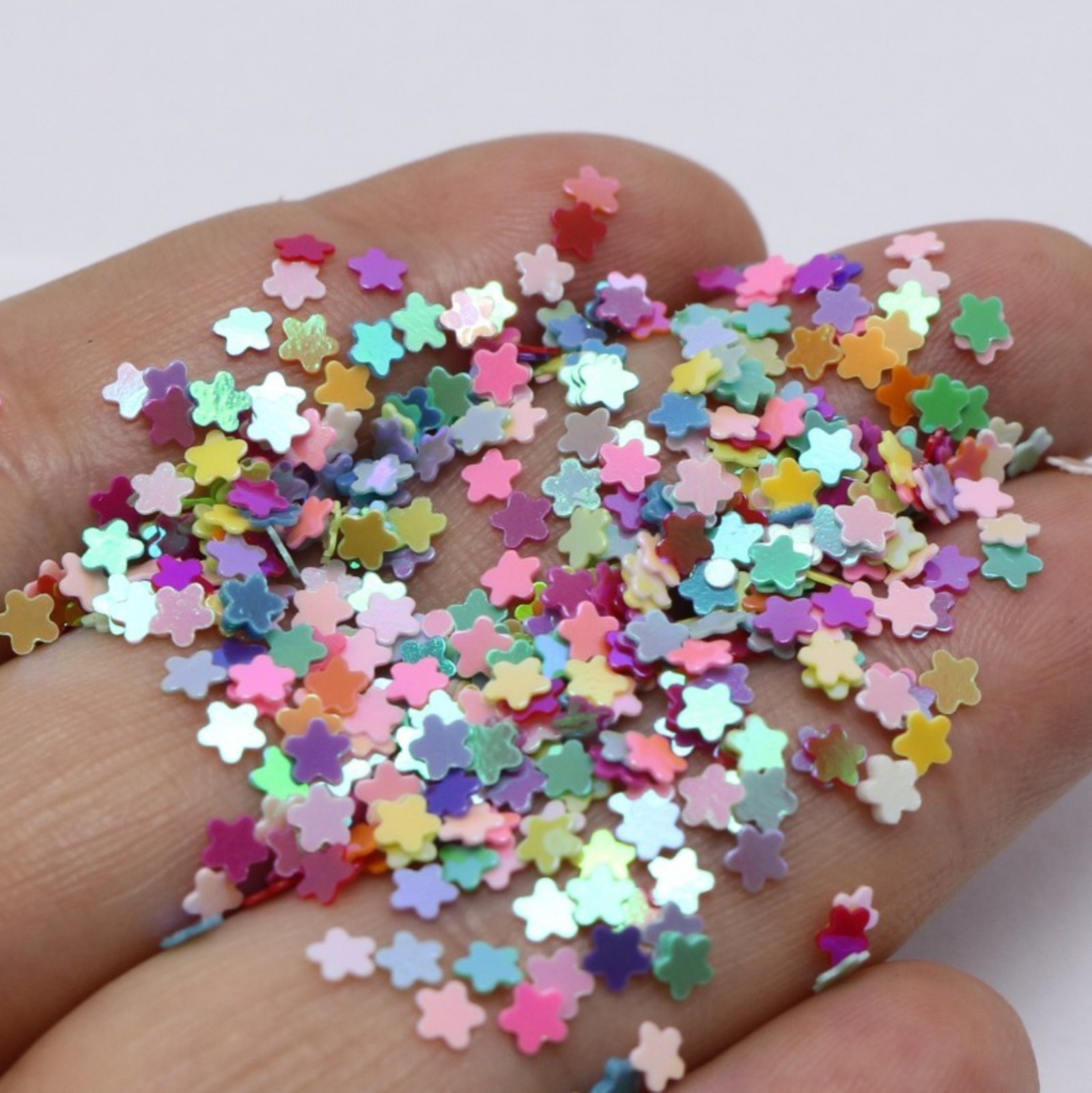 50 Gram Mixed Color Flower Sequins Loose Tiny 3mm Nail Art Tips Scrapbook Craft
