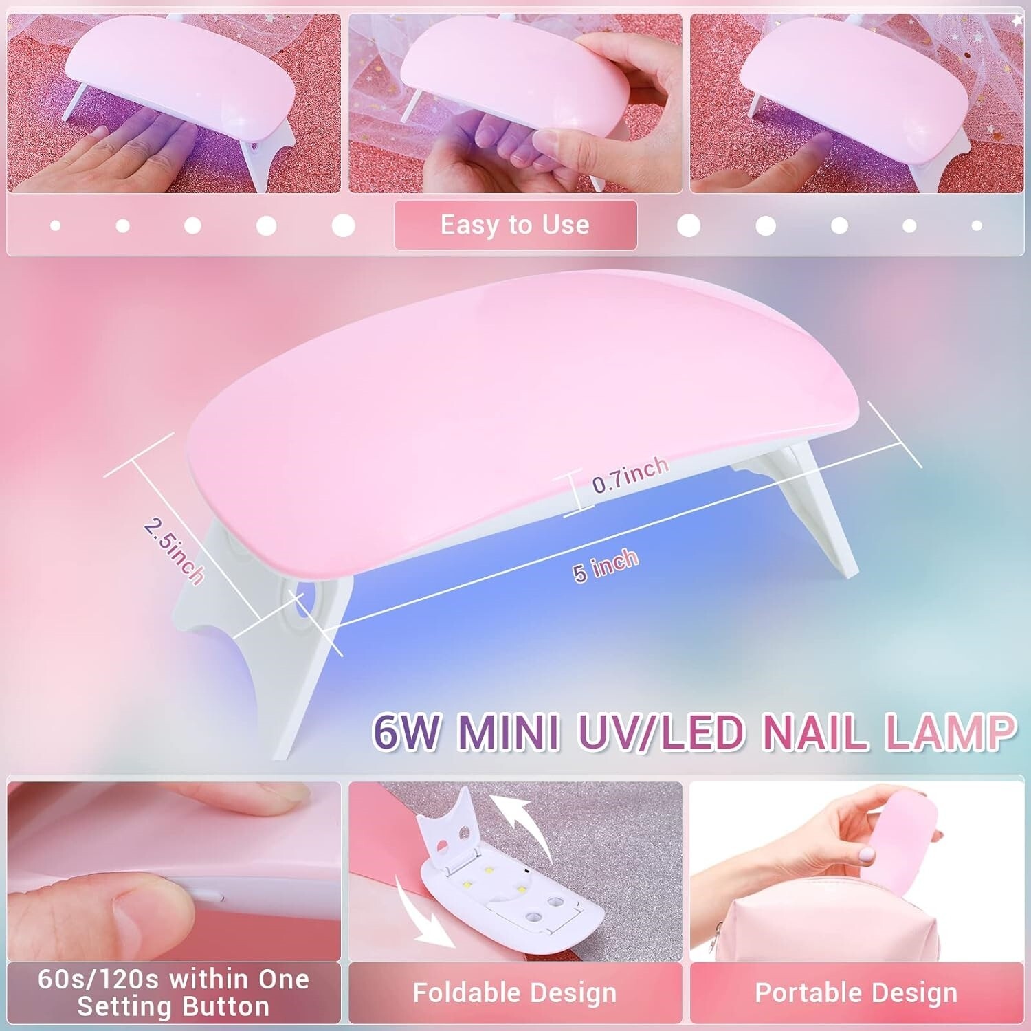 Kit De Unas Acrilicas Completo Manicura Uñas De Colores Una Postizas Uñas Acríli