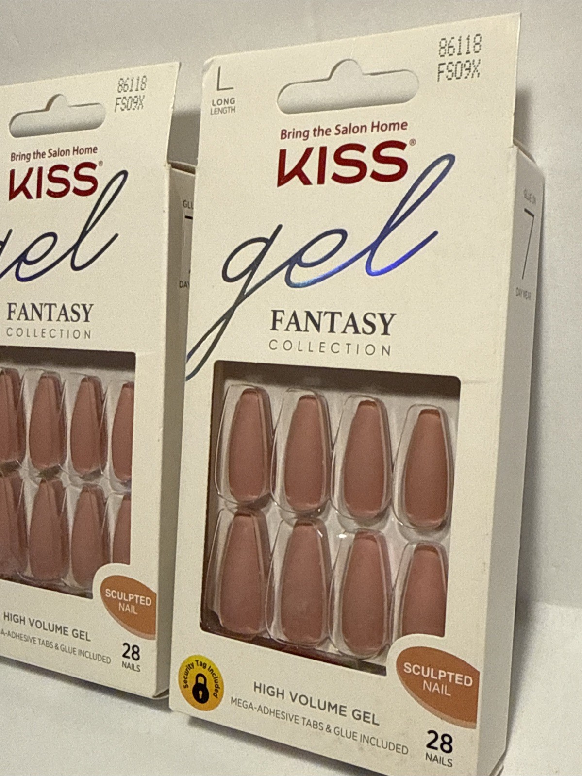 (2) KISS Gel Fantasy,Collection Sculpted Long Nails,👀MY PAGE FOR MORE NAILS💅🏻