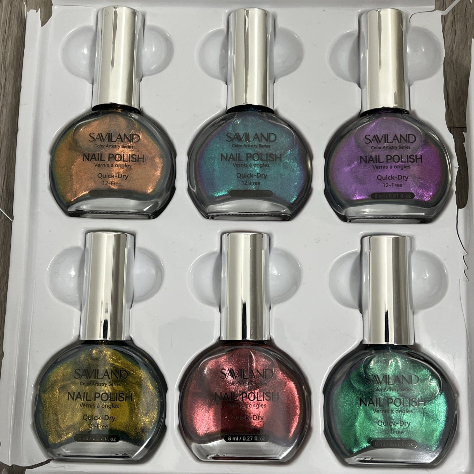 Saviland color artistry series nail polish set quick dry lot of 6
