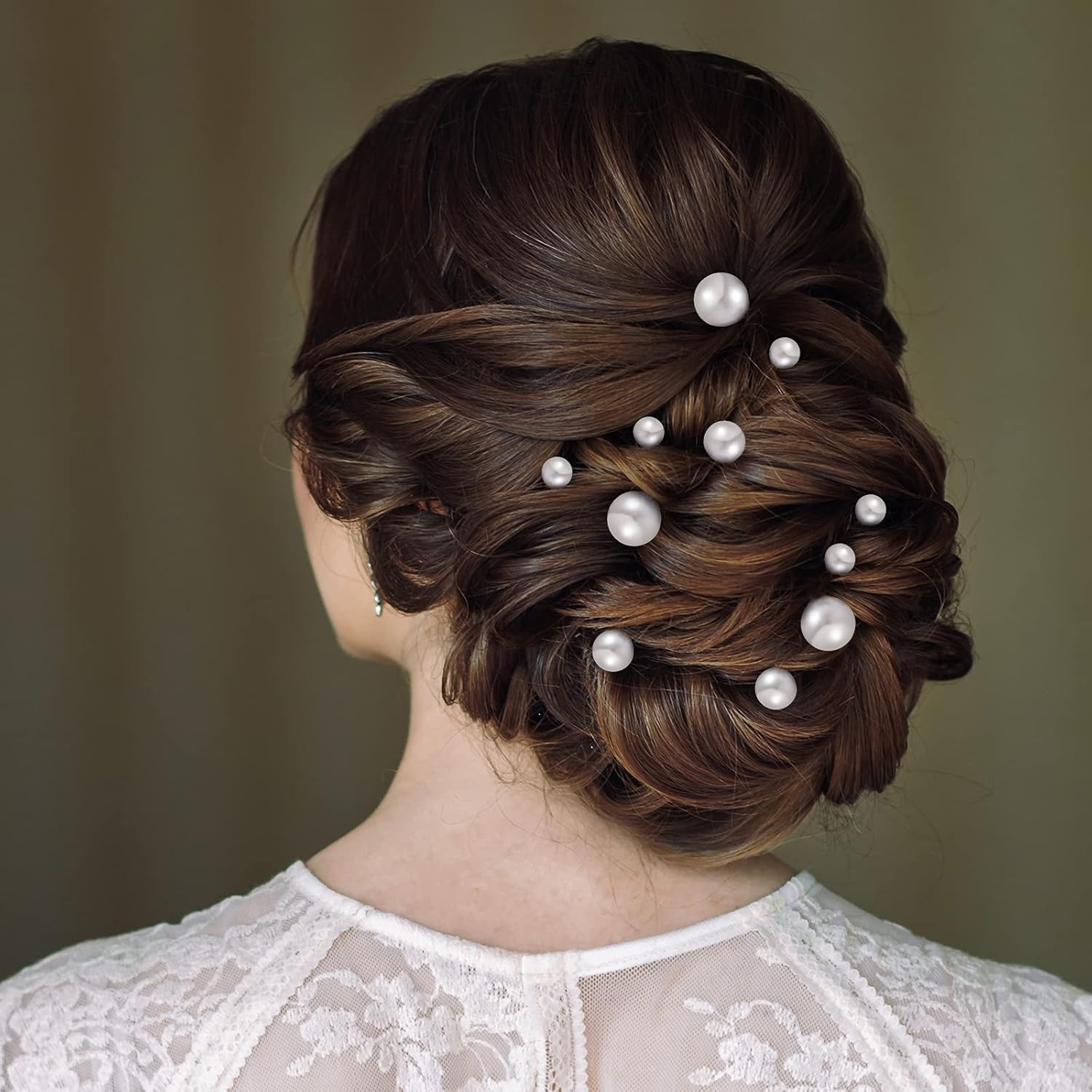 32 Pieces Wedding Pearl Hair Pins Bridal Rhinestone Silver