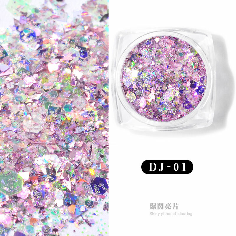 12 Colors Glitter Powder Dust Nail Art Nail Art Sequin 3D Decoration Manicure