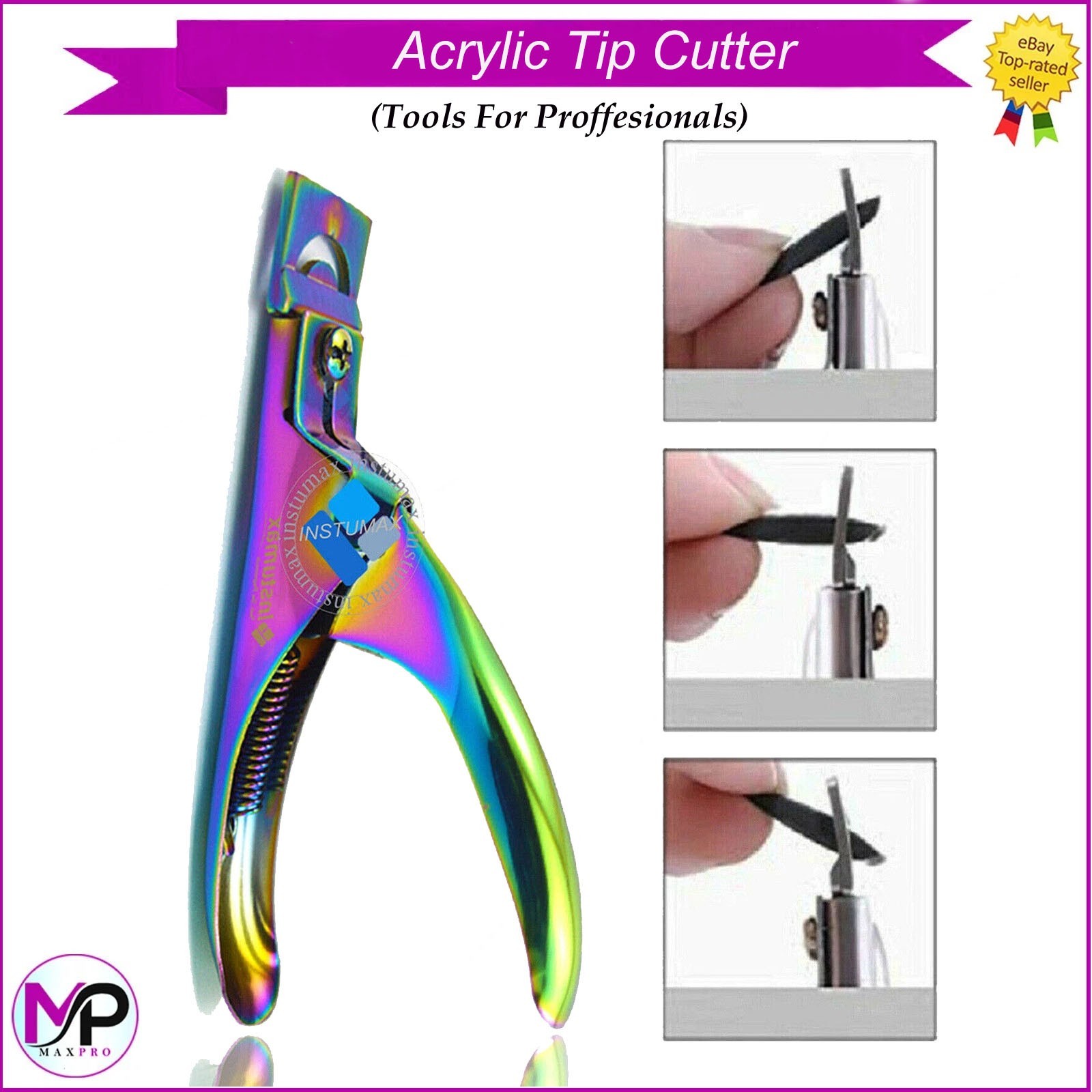 Manicure Tips Cutter Acrylic False Nail Clipper Multi Functional Fake Nail Tools