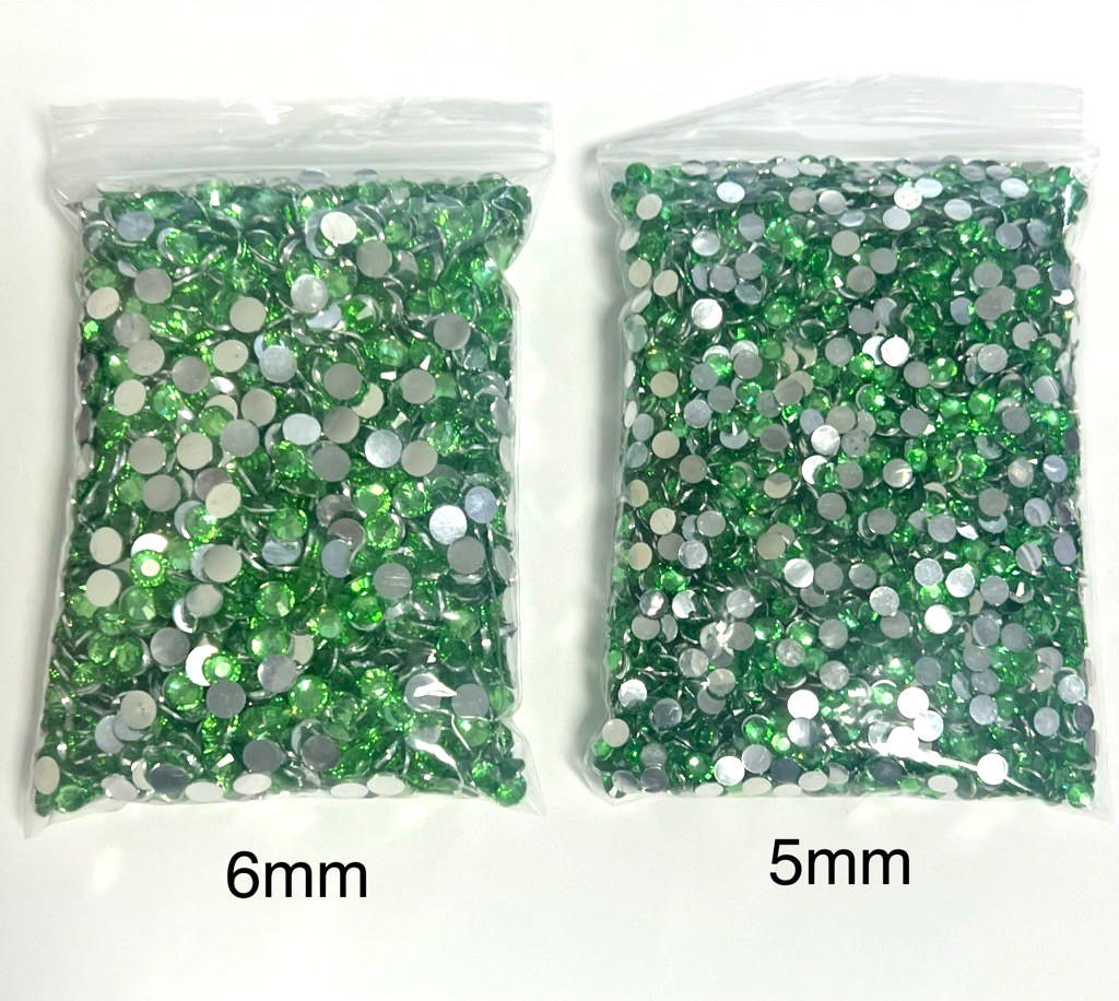 Green Crystal Rhinestones Flat Back Round Jewelry Crafting Gems Multipack