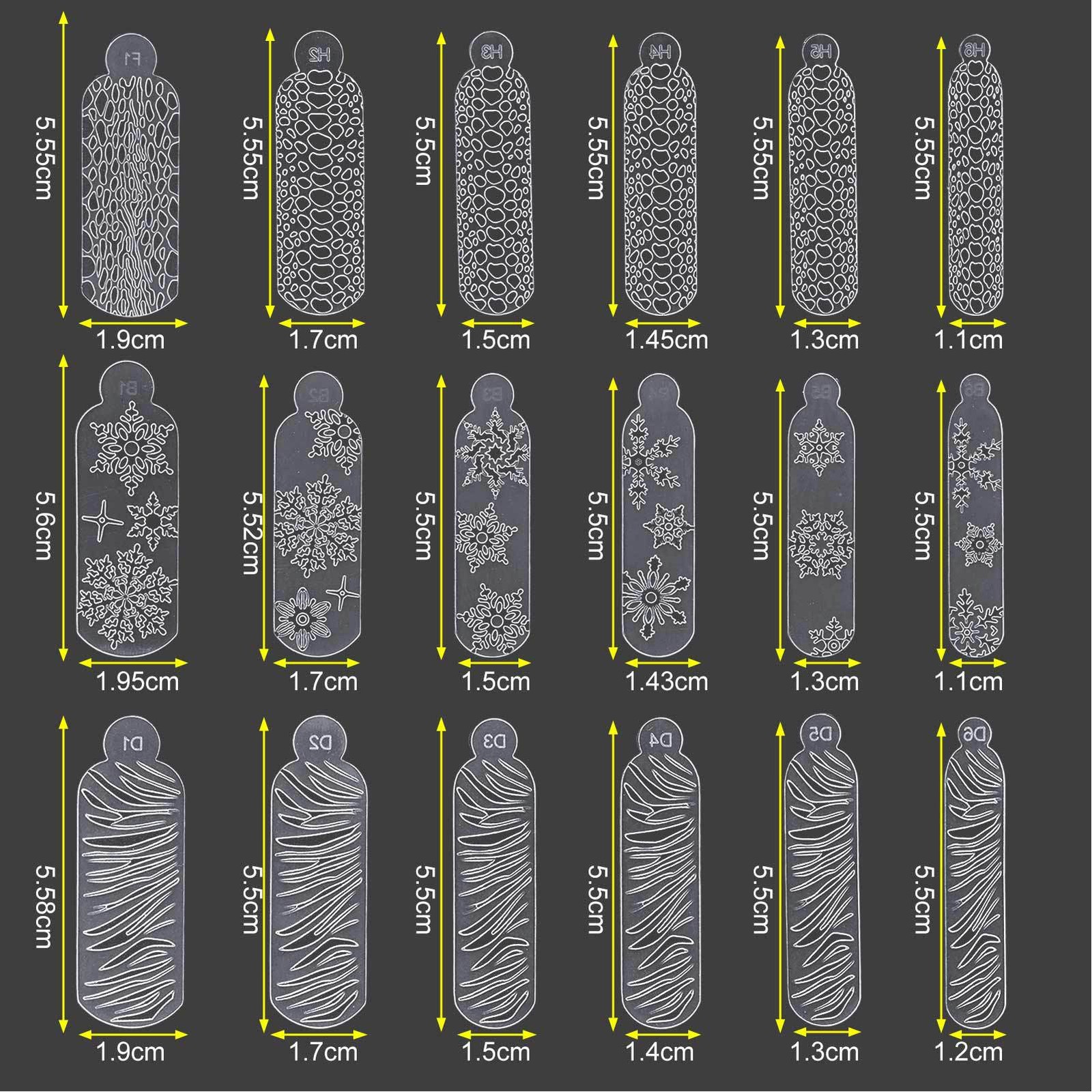 1-24pcs 3D Nail Art Silicone Mold Reusable Stereo Printing For DIY