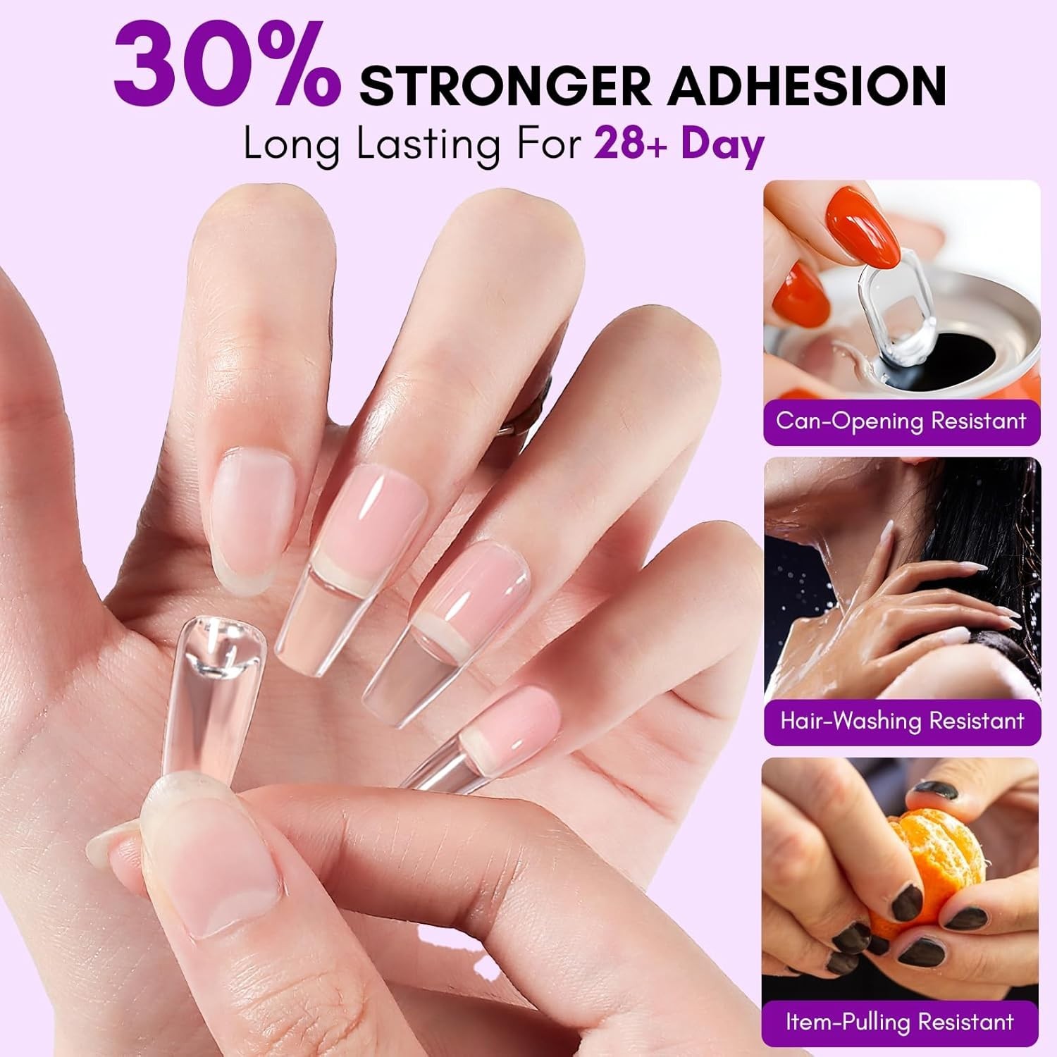 Mess-Free Nail Adhesive Gel – Strong, Flexible, and Odor-Free for No Hassle