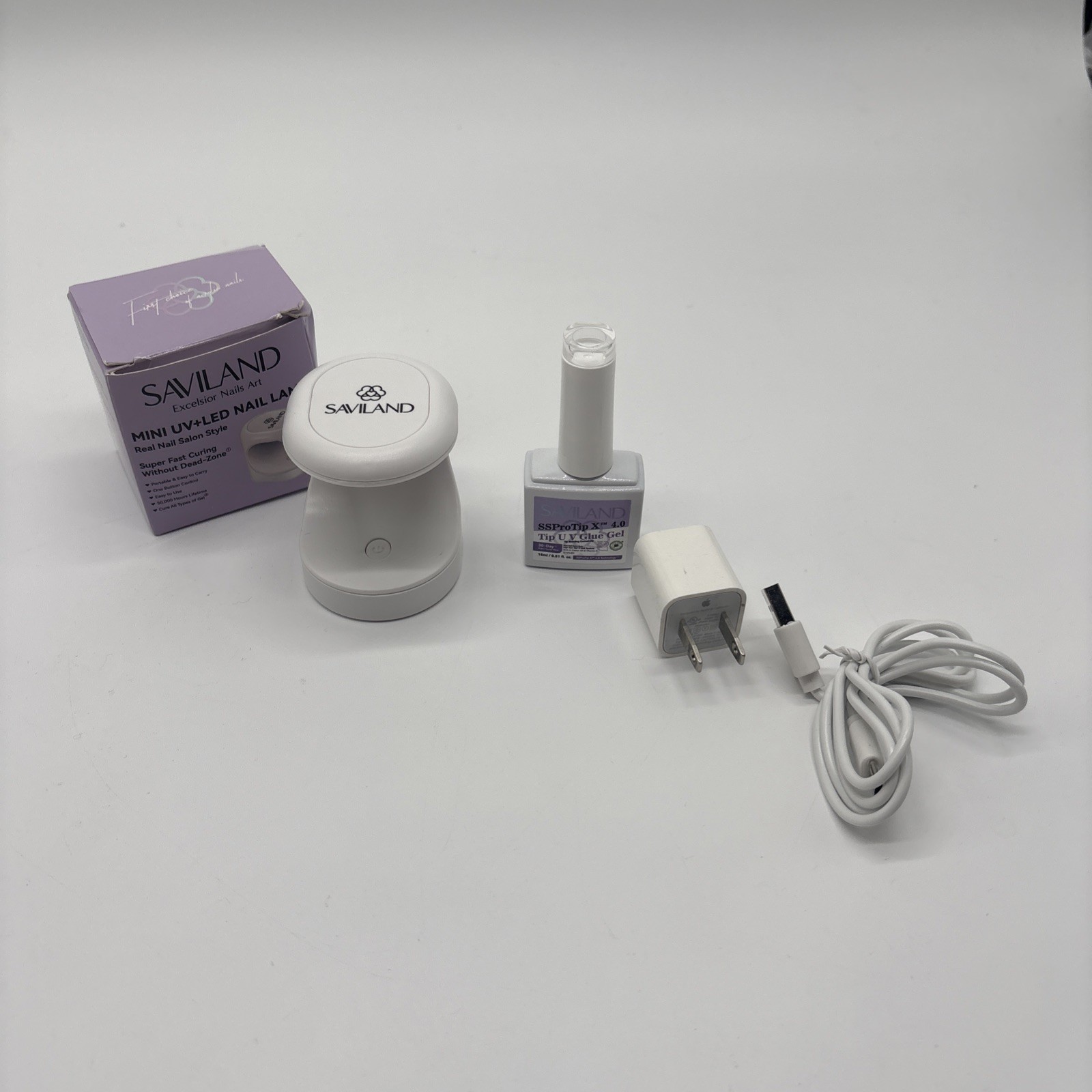 Saviland Mini UV Nail Lp SS Pro Tip X 4.0 Qui-Dry Flash Lp l Nail Lp Unused
