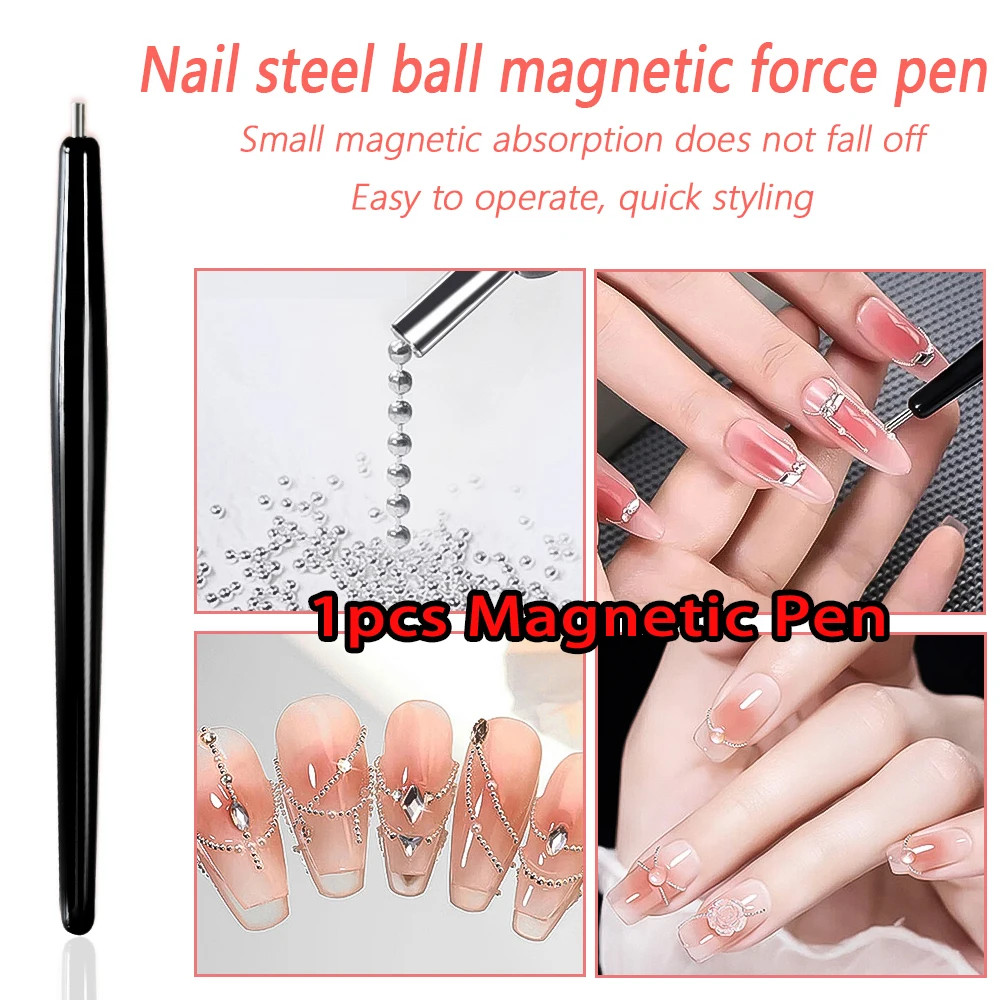12Grids Mini Caviar Beads Nail Art Decorations Metal Gold/Silver Micro Ball Nail
