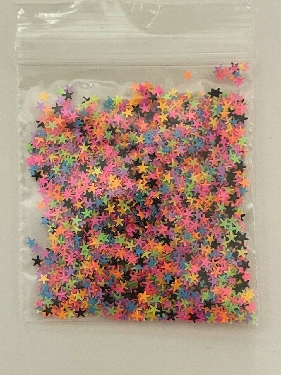 Solvent Resistant SUPER STAR Shaped (NEON MIXED) 2mm Glitter-US