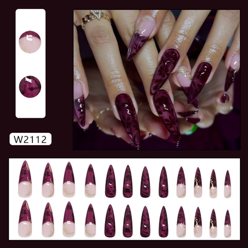 Instagram Inspired Artifical Nail 3D Cats Eye Night Vine Glowing Press Nail