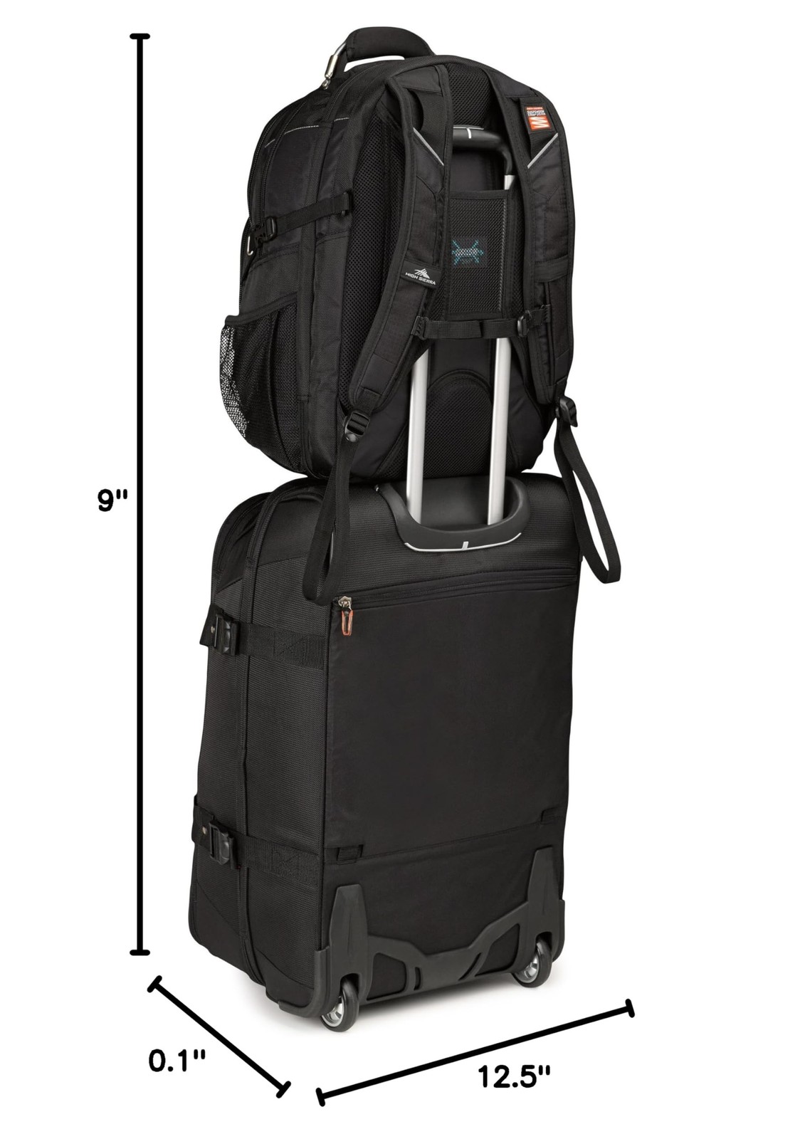 High Sierra XBT – TSA Laptop Backpack, Black, One Size