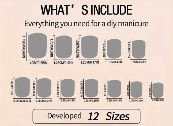 24 Pieces Press-On Nails – SHORT Square Glossy -Browns w/Leopard Spots