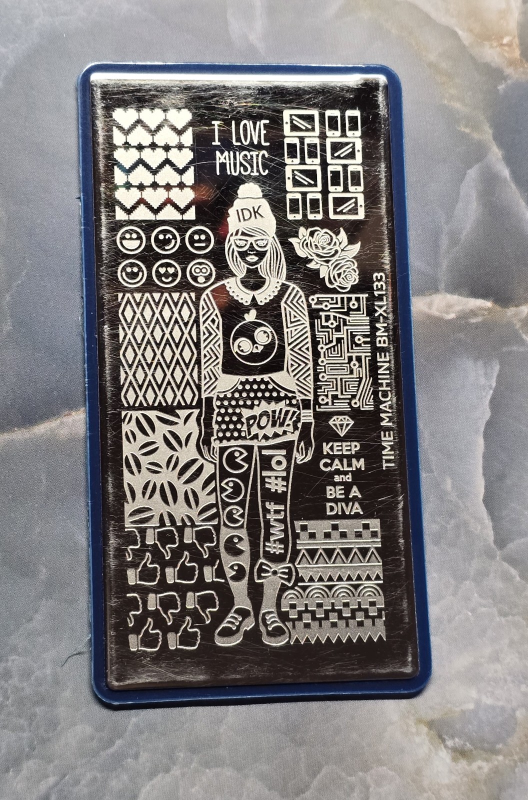 HTF Maniology Bundle Monster Time Machine BM-XL133 Diva Music Nail Stamp Plate