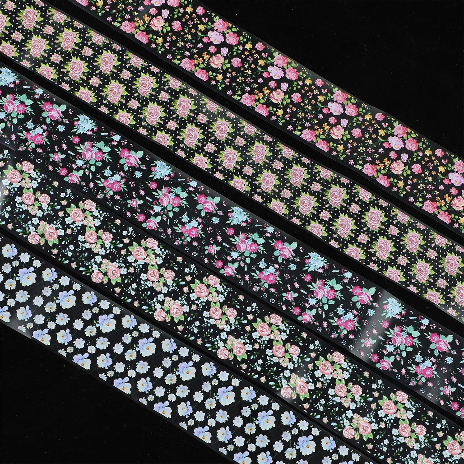 10 Rolls Flower Nail Foil Transfer Sheets Stickers, Nail Art Supplies | Spring F
