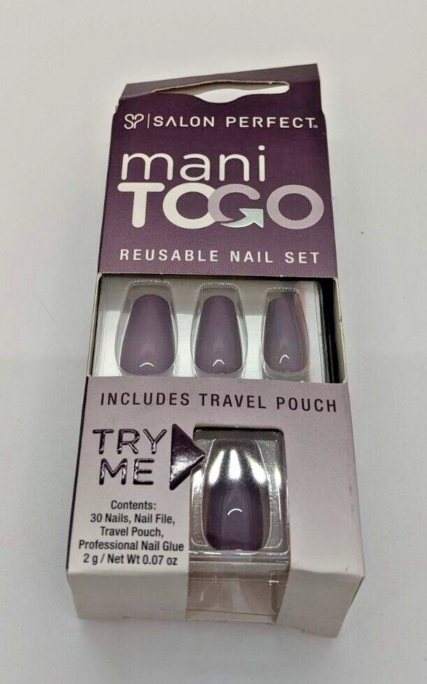 Bundle Of Press On Nails And Nail Art French Water Drop Cutter (Multicolor/Purpl
