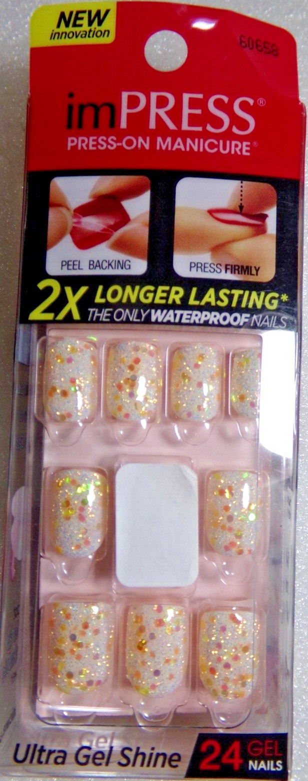 KISS IMPRESS NAILS Golden Apricot PRESS ON SHORT