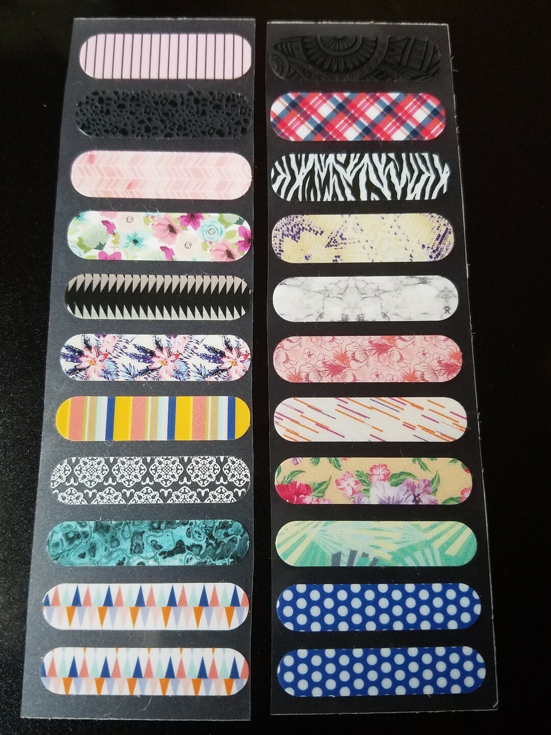 Retired Jamberry Nails Sample Mega Sheets Matte & Glossy Accent Nail Wraps
