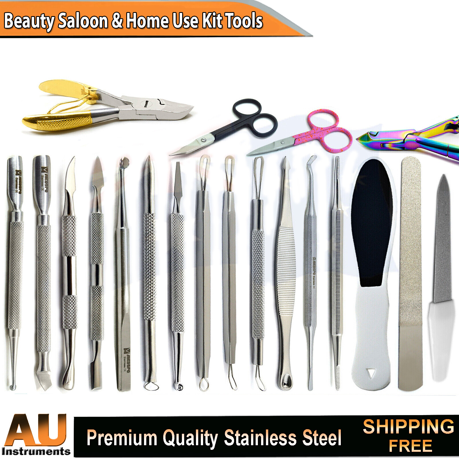 Acne Blemish Blackhead Remover Pimple Cleaner & Podiatry Cutter Nail File